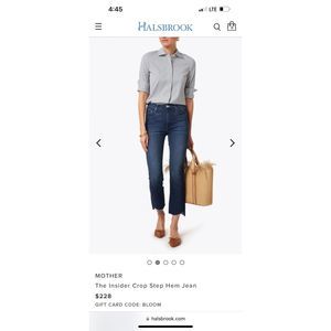 Mother Insider Crop Step Fray Love on the Edge Jean Size 28